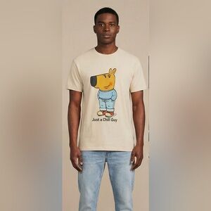 Phillip Banks Tan Tee Short Just A Chill Guy Graphic Size Large